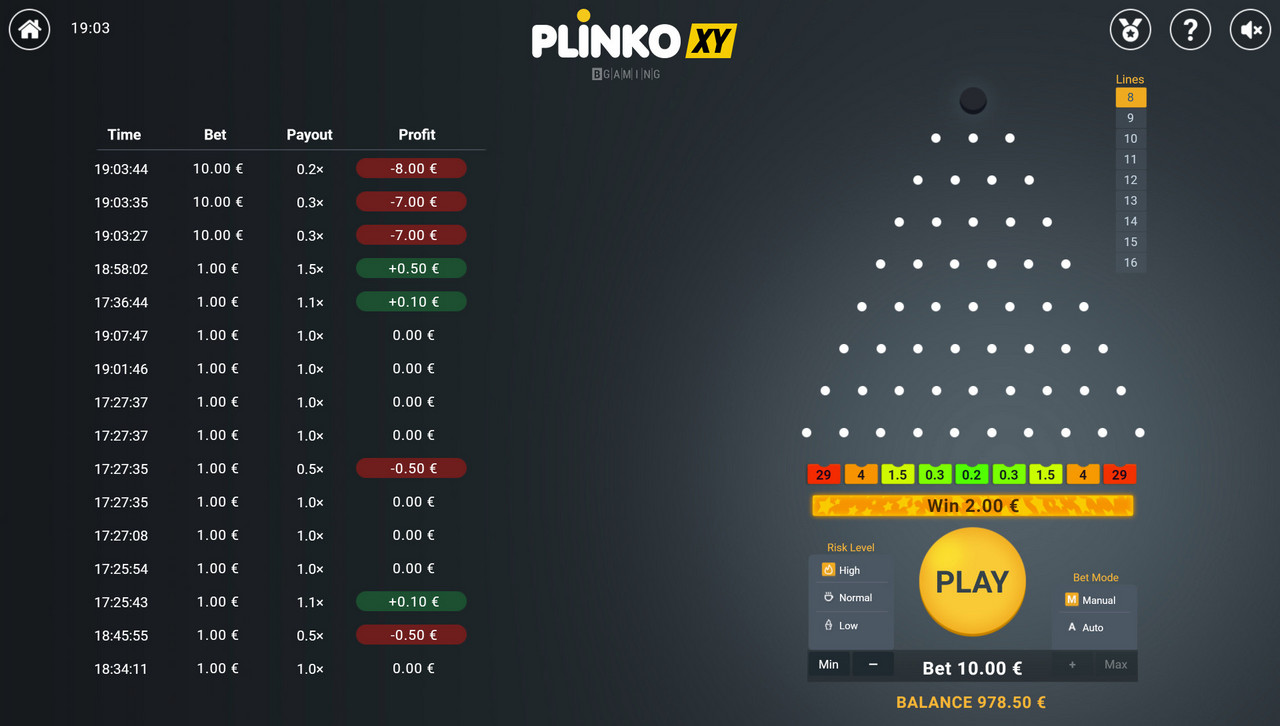 Plinko XY by BGaming